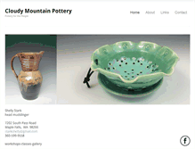 Tablet Screenshot of cloudymountainpottery.com